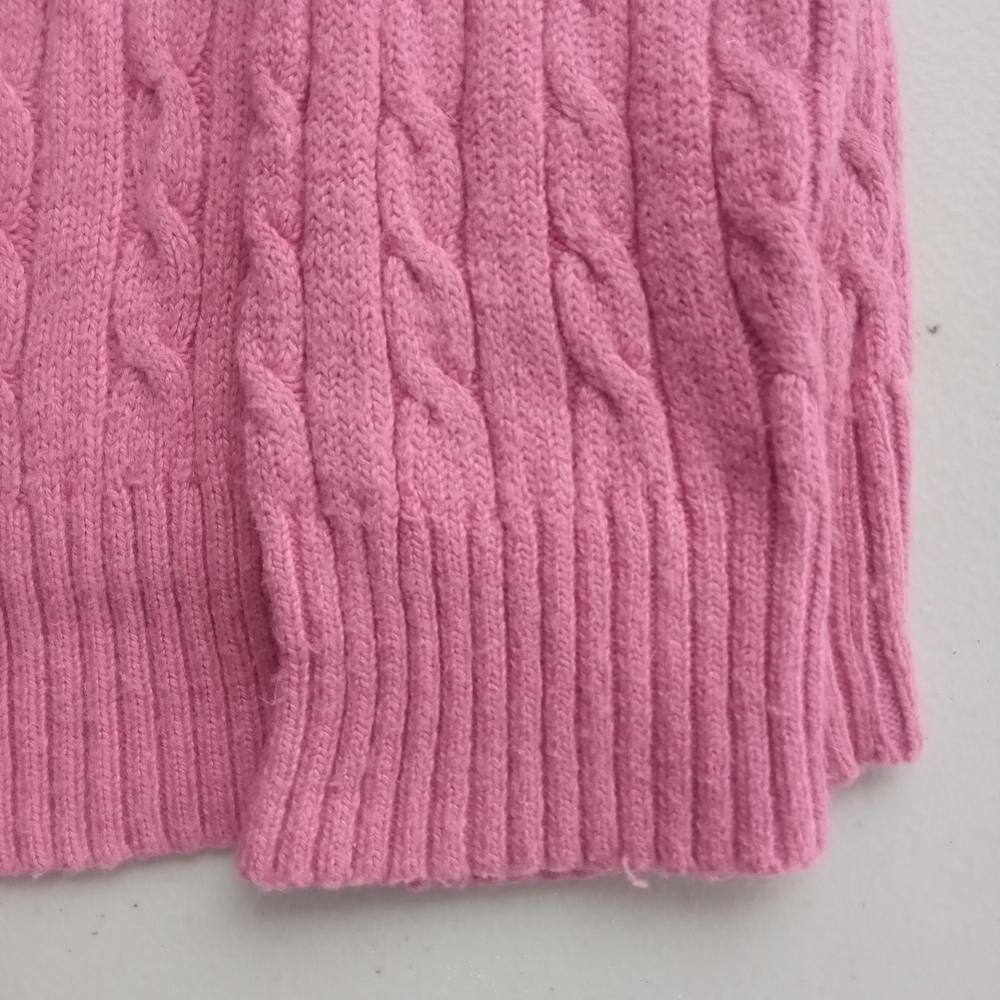 Hillard & Hanson Pink Cable-Knit Cashmere Blend Pullover Sweater, Size XL - Picture 6 of 10